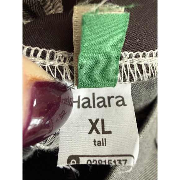 Halara XL Tall Wide Leg Jeans Grey White Stripe Denim Pants Athleisure - Picture 9 of 9